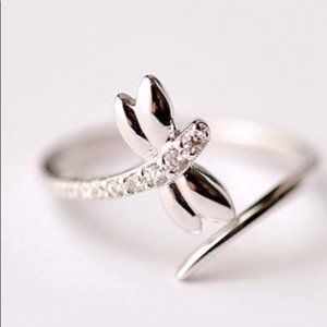 Dragonfly Ring sterling Silver Adjustable